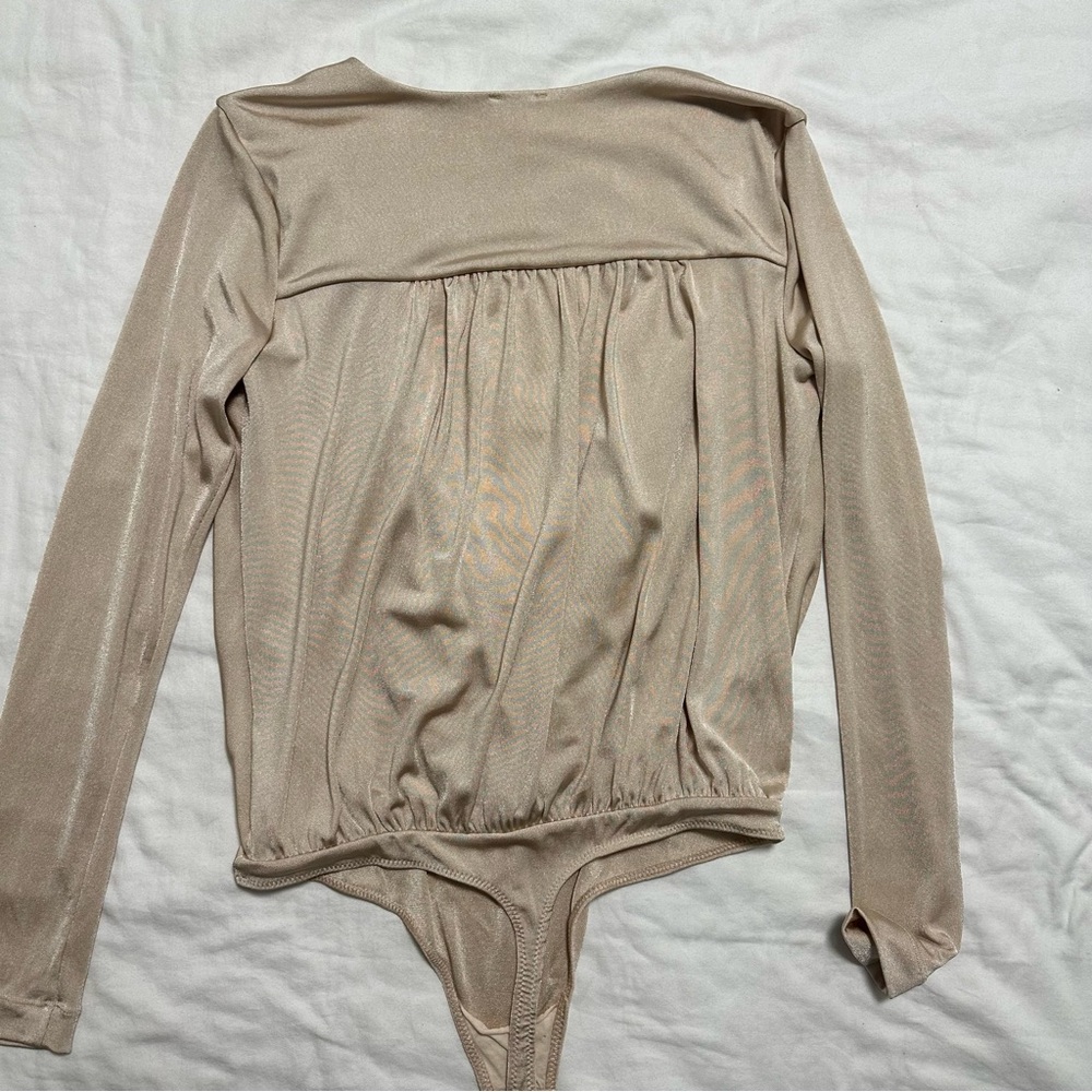 Free People Blush Beige Wrap Bodysuit - Picture 8 of 11